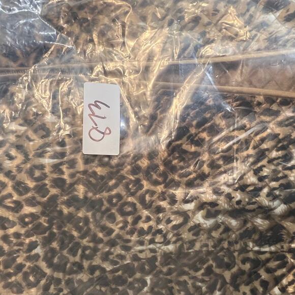 Tanjay Quilted Vest Womens Sz 16 Gold Black Leopard Print Zip Up Y2K Safari Wild - Picture 8 of 8